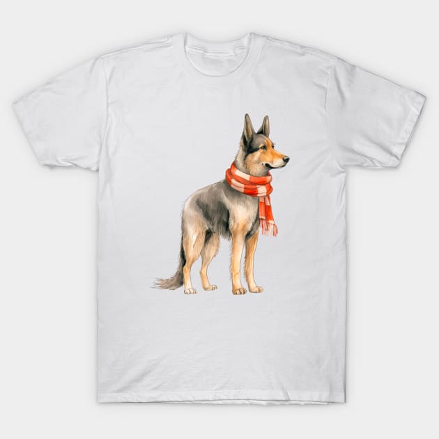 Winter dog T-Shirt by piscoletters